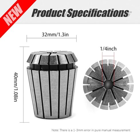 ER32 Spring Collet Set 18 PCs w/an Aluminum Box, 3/32''-3/4" ER32 Shank Chuck Tool for Boring/Drilling/Tapping, Engraving Machine & Milling Lathe Tools in Saudi Arabia