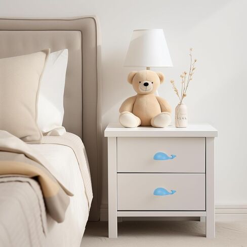 2pack, whale shape dresser handles for kids, zinc finger pulls for nusery room (Blue) in Saudi Arabia