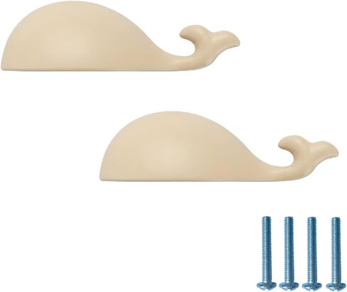 2pack, whale shape dresser handles for kids, zinc finger pulls for nusery room (Blue) in Saudi Arabia
