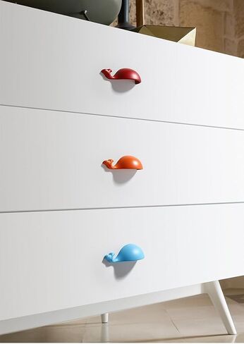 2pack, whale shape dresser handles for kids, zinc finger pulls for nusery room (Blue) in Saudi Arabia