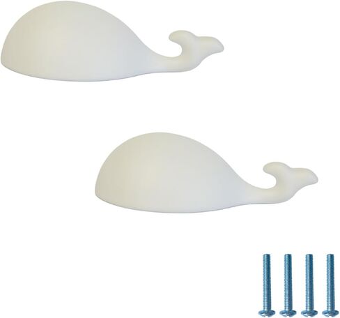 2pack, whale shape dresser handles for kids, zinc finger pulls for nusery room (Blue) in Saudi Arabia