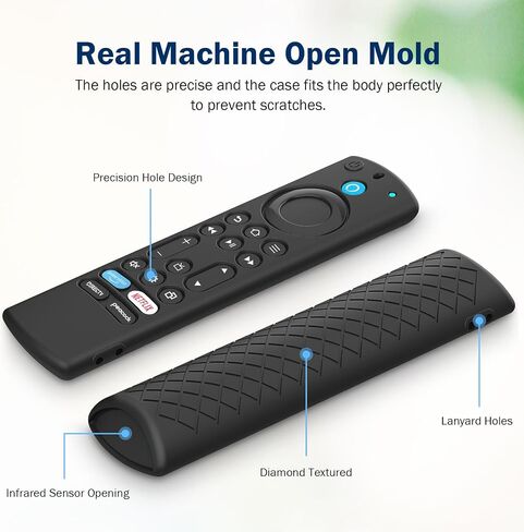 Remote Case for 2023 Fire TV Stick 4K Max 2nd/Fir TV Omni Series/FireTV 4-Series Remote,Toshiba/Insignia FirTV/Hisense TCL TVS Silicone Protection Cover (Black) in Saudi Arabia