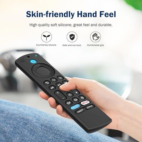 Remote Case for 2023 Fire TV Stick 4K Max 2nd/Fir TV Omni Series/FireTV 4-Series Remote,Toshiba/Insignia FirTV/Hisense TCL TVS Silicone Protection Cover (Black) in Saudi Arabia