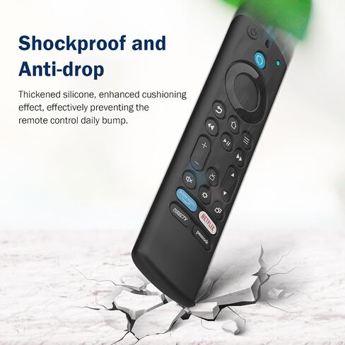 Remote Case for 2023 Fire TV Stick 4K Max 2nd/Fir TV Omni Series/FireTV 4-Series Remote,Toshiba/Insignia FirTV/Hisense TCL TVS Silicone Protection Cover (Black) in Saudi Arabia
