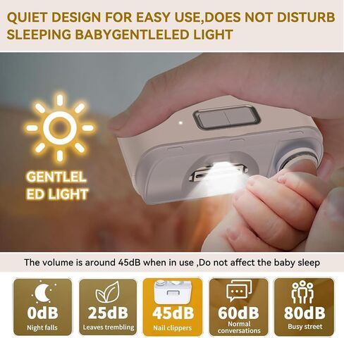 Automatic Electric Nail Clipper, 2-in-1 Cutting and Grinding Automatic with LED Light and Nail Scraps Storage, USB Rechargeable Safety Fingernail Trimmer for Babies,Kids,Adult,Seniors and Caregivers in Saudi Arabia