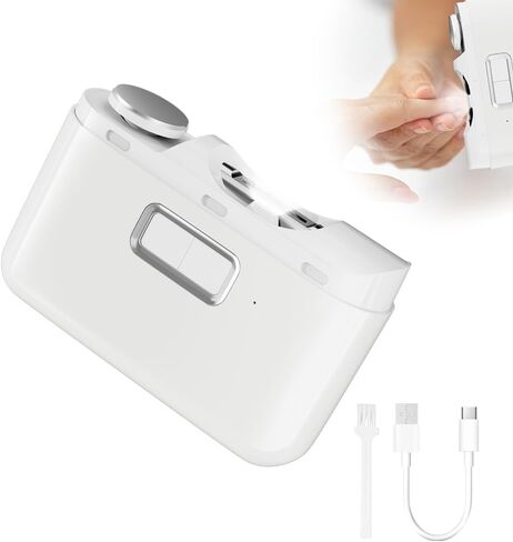 ماكينة قص أظافر أوتوماتيكية، ماكينة قص أظافر كهربائية للأطفال مع تخزين قصاصات الأظافر، ماكينة قص أظافر كهربائية ومبرد 2 في 1، ماكينة تشذيب أظافر آمنة قابلة لإعادة الشحن عبر USB للأطفال والأطفال وكبار السن والبالغين in Kuwait