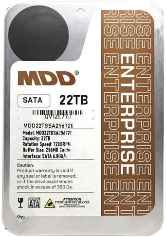 MDD (MDD22TSATA25672E) 22TB 7200RPM 256MB Cache SATA 6.0Gb/s 3.5inch Internal Enterprise Hard Drive - 5 Years Warranty (Renewed) in Saudi Arabia