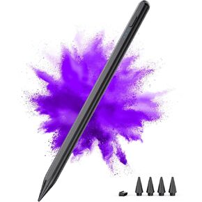قلم ستايلس لجهاز iPad 2018-2024، شحن سريع لمدة 15 دقيقة لقلم Apple iPad، رفض راحة اليد، حساسية الإمالة، قلم لجهاز iPad 10/9/8/7/6، iPad Pro 12.9"/11"/13" M4، iPad Mini 6 /5، آيباد إير 5/4/3/11 بوصة - 13 بوصة M2