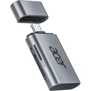 Acer USB C SD 4.0 Card Reader, UHS-II Micro SD Card Reader USB C Supports Dual Card Reading, 2-in-1 Memory SD Card Reader Adapter for SD, SDXC, SDHC, Micro SD, Micro SDXC, Micro SDHC Cards