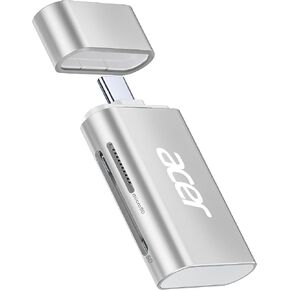 Acer USB C SD 4.0 Card Reader, UHS-II Micro SD Card Reader USB C Supports Dual Card Reading, 2-in-1 Memory SD Card Reader Adapter for SD, SDXC, SDHC, Micro SD, Micro SDXC, Micro SDHC Cards
