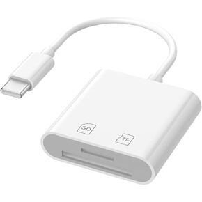 USB C SD Card Reader, Aieloar 2-in-1 High-Speed Data Transfer Memory Card Reader