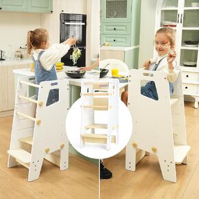 Toddler Tower - Adjustable Montessori Multi-Use Toddler Kitchen Stool Helper, Safe Learning Tower, Essential Toddler Tower Kitchen Helper- Perfect Toddler Chair in Saudi Arabia
