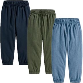 Toddler Boy 3 Pack Long Bloomers Baby Soft Cotton Basic Sweatpants Kids Summer Fall Solid Casual Jogger Pants