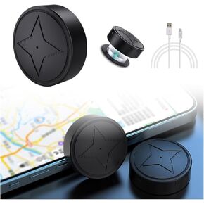 GPS Tracker for Vehicles Strong Magnetic Car Vehicle Tracking Anti-Lost, 2023 New Multi-Function GPS Mini Locator, Monitoring for Professional Vehicles, Black
