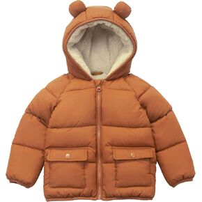Rokka&Rolla Baby Boys' Water-Resistant Sherpa Fleece Lined Puffer Jacket Winter Coat for Newborn Infants Toddler