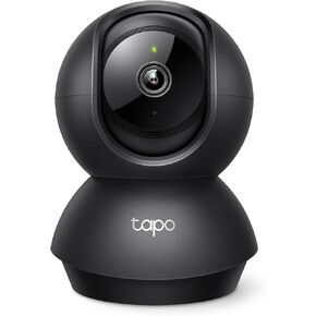 كاميرا أمان داخلية Tapo TP-Link 2K Pan/Tilt لمراقبة الأطفال، وكاميرا الحيوانات الأليفة، وكشف الحركة وتتبعها، وصوت ثنائي الاتجاه، وتخزين بطاقة Cloud وSD، تعمل مع Alexa وGoogle Home، أسود، C211 (عبوتان)