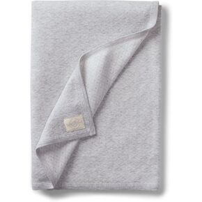 Hope & Henry Layette Ivory Cable Organic Cotton Blanket 31"x31"