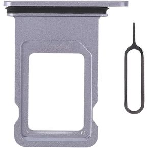 for iPhone 11 Purple SIM Card Slot Replacement Single SIM Version for iPhone11 Card Tray Holder Adapter with Waterproof Rubber Ring Repair Tool Fix Kit Needle Ejector for A2111 A2221 A2223