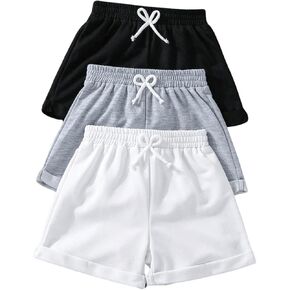 Floerns Toddler Girl's Casual Elastic Waist Active Short Bow Front Track Shorts