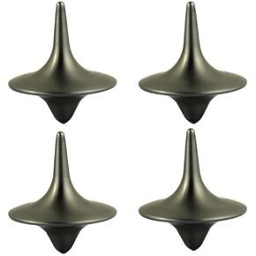 4 Pcs Accurate Spinning Top,Portable Precision Metal Spinner Top Premium Exquisite Perfect Balance Desktop Gyro Toys Vintage Totem Zinc Alloy Toy Spinning Top Desk EDC Little Fidget Toy Spinning Tops