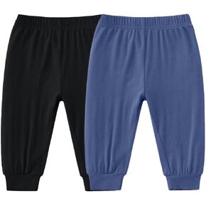 SUZEL Baby Boys Girls Bamboo Viscose Jogger Pants Infant Toddler Bloomers Kids Harem Pants in Kuwait