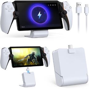 Magnetic Portable Charging Stand for Playstation Portal, Case-Friendly Charging Dock Station for PS Portal with USB-C Cable, Folding Wireless Charger for PS5 Portal Handheld Remote Player Accessories