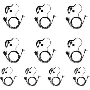 سماعة أذن لاسلكية تخاطب 1 دبوس 2.5 مم مع ميكروفون PTT لموتورولا Talkabout MH230R MR350R T200 T200TP T260 T260TP T460 T600 T800 MT350R ملحقات راديو ثنائية الاتجاه على شكل G 10 عبوات in Kuwait