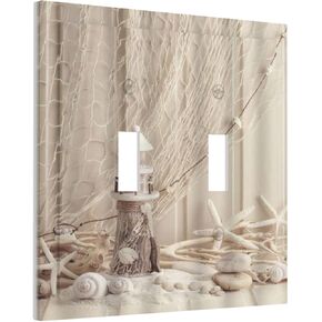 Watercolor Wild Flower Floral 1 Gang Decorative light switch plate Blank Wall Plate No Device Switchplate Electrical Faceplate for Nursery Bedroom Bathroom Decor
