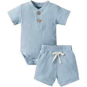 Baby Boy Clothes 0 3 6 9 12 18 Months Romper Shorts Set