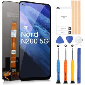 for Oneplus Nord N200 5G Screen Replacement, 1+ Nord N200 5G DE2118 6.49 inch LCD Display Touch Screen Digitizer Glass Full Assembly with Repair Tools
