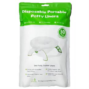 30 Disposable Potty Bags, Potty Liners Compatible with OXO Tot 2-in-1 Go Potty, Potty Refill Bags for Toddler Toilet, Universal Potty Training Bags Fit Most Potty Chairs, Seats, Portable Travel Toilet