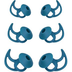 Earbud Replacement Tips Silicone Earbud Tips Ear Tips Compatible with Bose Quietcomfort and Sport Headphone Earbud Rubber Tips Earbud Covers 3 Pairs S M L Black