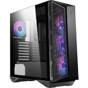 MSI MPG GUNGNIR 111R Mid Tower Gaming PC Case - Black, 4 x 120mm ARGB Fans, USB 3.2 Gen2x2 Type-C, Tempered Glass Panel, Magnetic Dust Filter, Mystic Light RGB, ATX, m-ATX, Mini-ITX