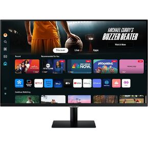 SAMSUNG 43-Inch M7 (M70D) Series 4K UHD Smart Monitor with Streaming TV, Speakers, HDR10, USB-C, Multiple Ports, Gaming Hub, SolarCell Remote, Vision Accessibility Tools, LS43DM702UNXGO, 2024, Black