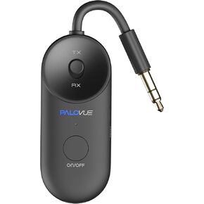 PALOVUE Bluetooth Transmitter Receiver 2-in-1 Wireless Audio Adapter for Airplane, Car,TV Supports up to 2 AirPods