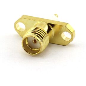5-Pack SMA Female RF Coaxial Adapter 2 Holes Panel Mount Solder Post Plug Jack Connector
