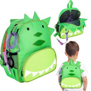 Feeding Tube Backpack G Tube J Tube GJ Tube Backpack for Enteral Feeding Pump Baby Accessories, Not Include Tube(Dinosaur)
