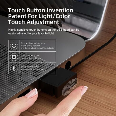 Portable Laptop Monitor Light Bar, E-Reading LED Task Lamp, 4 Color Temperature Settings, Stepless Dimming, No Glare on The Screen, Eye Care, Space Saving, for Office/Travel/Home in Saudi Arabia