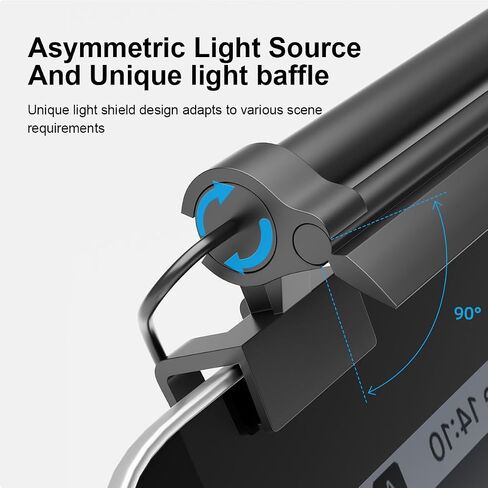 Portable Laptop Monitor Light Bar, E-Reading LED Task Lamp, 4 Color Temperature Settings, Stepless Dimming, No Glare on The Screen, Eye Care, Space Saving, for Office/Travel/Home in Saudi Arabia
