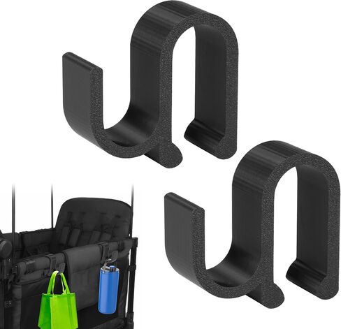 خطافات جانبية متعددة الأغراض لعربة Wonderfold، 2 حزمة من ملحقات الخطافات القوية المتوافقة مع Wonderfold Wagon W4، مثالية للسفر المنظم والموفر للمساحة in Kuwait