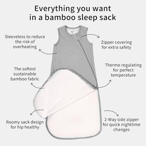 Rayon Made From Bamboo Sleep Sack 0.5 Tog 6-12 Months Summer Sleep Sack 2-Way Zipper Super Soft Viscose Sleeping Bag Lightweight Baby Wearable Blanket Thin (2 Pack) in Saudi Arabia