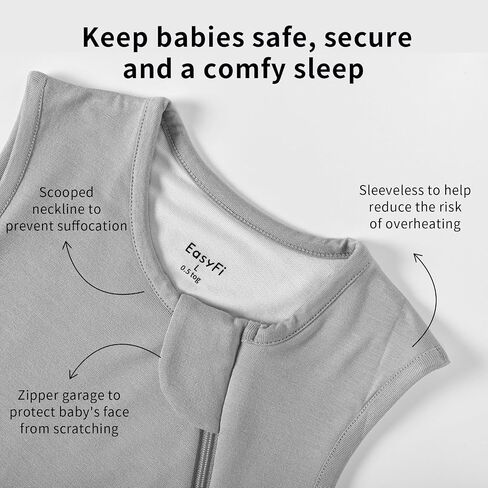 Rayon Made From Bamboo Sleep Sack 0.5 Tog 6-12 Months Summer Sleep Sack 2-Way Zipper Super Soft Viscose Sleeping Bag Lightweight Baby Wearable Blanket Thin (2 Pack) in Saudi Arabia