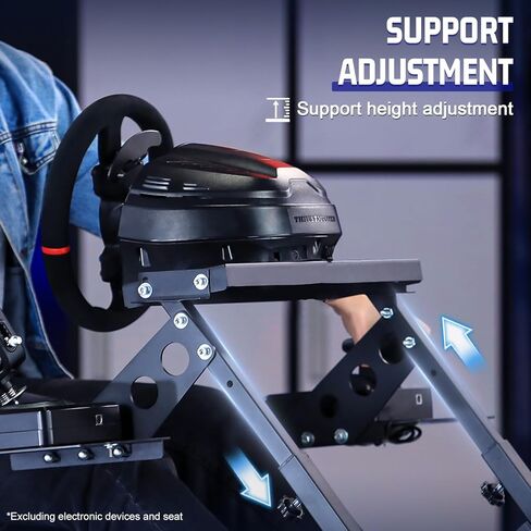 حامل عجلة قيادة سباق الطيران القابل للطي من Marada متوافق مع أجهزة ألعاب Logitech/Thrustmaster/PXN، دعامة قمرة القيادة المستقرة القابلة للتعديل، الجهاز الإلكتروني غير متضمن in Kuwait