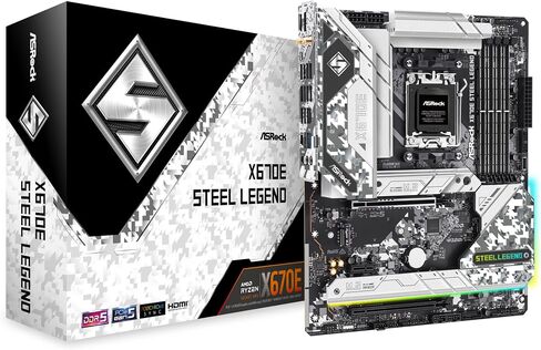 ASRock X670E STEEL LEGEND SUPPORT AMD AM5 RYZEN 7000 SERIES المعالجات اللوحة الأم in Saudi Arabia