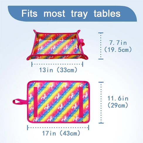 Kids Tray Table Cover with Portable Pockets, Airplane Travel Essentials for Kids, Toddlers, Adults, Airplane Must Haves for Kids, Travel Tray for Plane Train, Dinosaur in Saudi Arabia