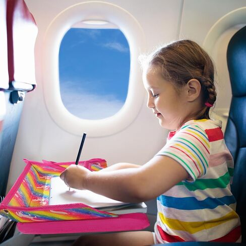 Kids Tray Table Cover with Portable Pockets, Airplane Travel Essentials for Kids, Toddlers, Adults, Airplane Must Haves for Kids, Travel Tray for Plane Train, Dinosaur in Saudi Arabia