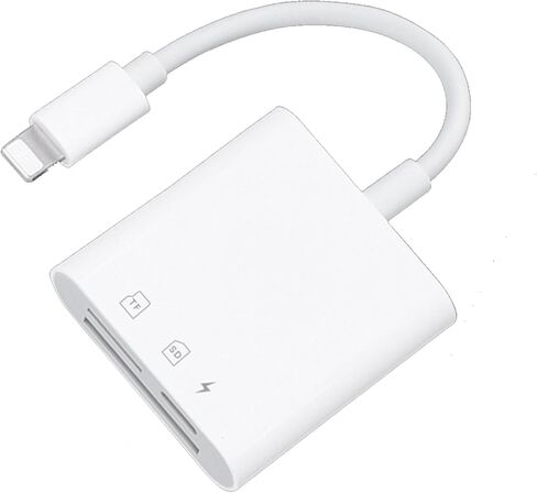 قارئ بطاقة SD لجهاز iPhone/Ipad، قارئ بطاقة الذاكرة Aieloar 4 في 1 مع USB لمنفذ إمداد الطاقة in Kuwait