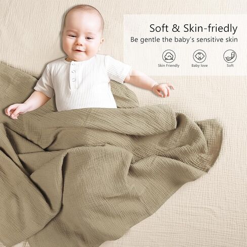 Muslin Swaddle Blanket Baby,100% Cotton Baby Receiving Blanket Soft Thin Baby Swaddle Blanket for Unisex Newborn 40x40in 2Pack (Navy Blue) in Saudi Arabia