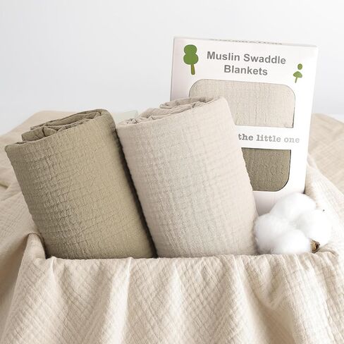 Muslin Swaddle Blanket Baby,100% Cotton Baby Receiving Blanket Soft Thin Baby Swaddle Blanket for Unisex Newborn 40x40in 2Pack (Navy Blue) in Saudi Arabia