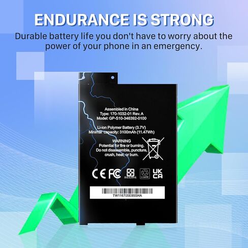 بطارية لـ GP/S10/346392/0100، (2024 مطورة) بطارية ليثيوم بوليمر فائقة السعة 3100 مللي أمبير في الساعة بديلة لـ K3 S11/GTSF/01A K3 170/1032/00 170/1032/01 مع مجموعة أدوات الإصلاح in Kuwait